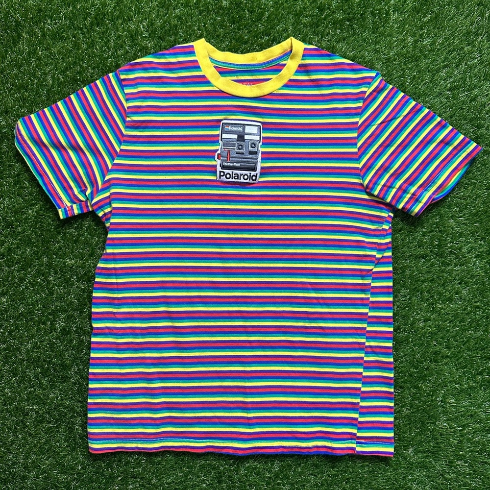 Polaroid Multicolor Striped Short Sleeve Crewneck Men’s Medium